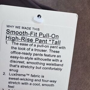 Lululemon Smooth fit pull on high rise pant - Tall